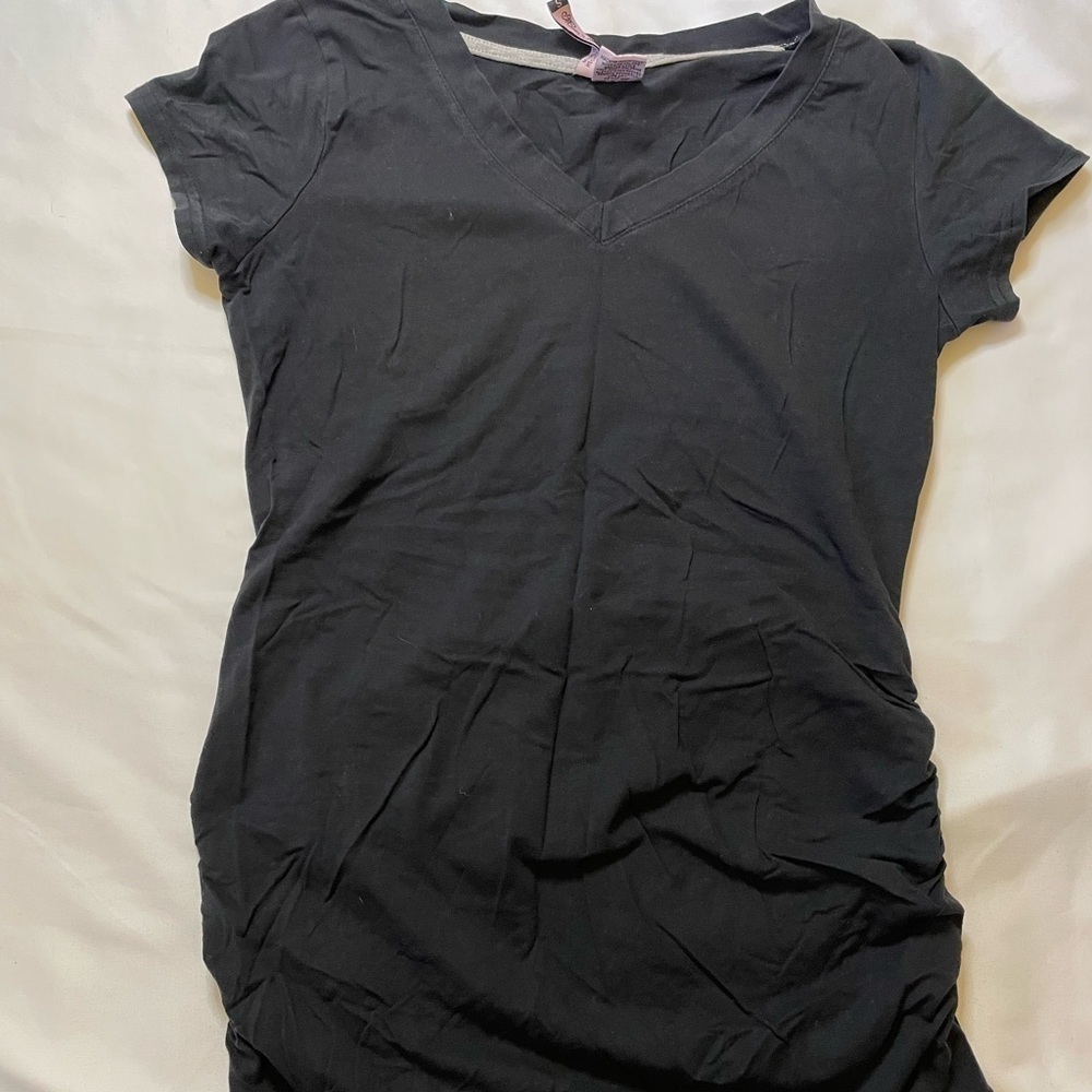 Moms the word maturinty size small v-neck black short sleeve t-shirt - Picture 2 of 6